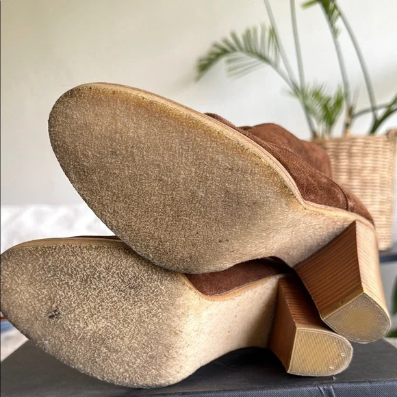 Ralph Lauren Purple Label Brown Heeled Boots - Picture 8 of 12